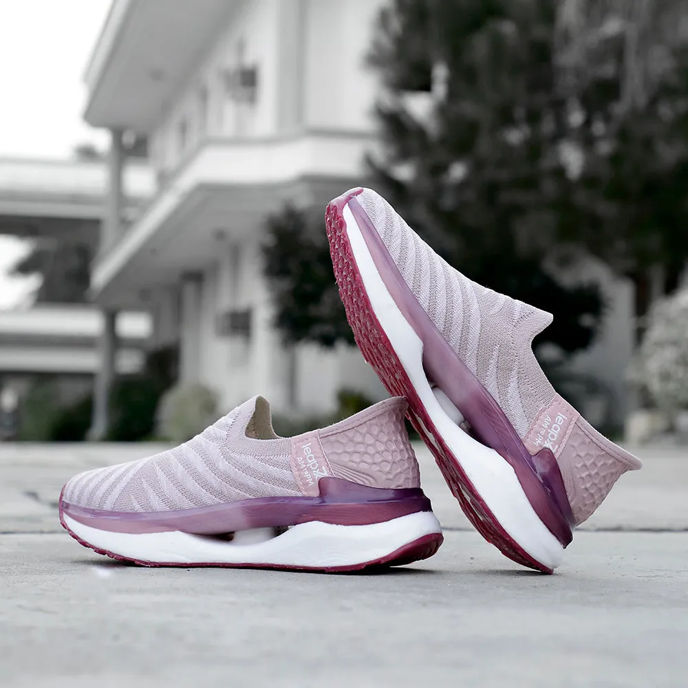 Leap7x Sports Peach Walking Shoes For Women CHELSY-2 By Liberty Ultra Breathable