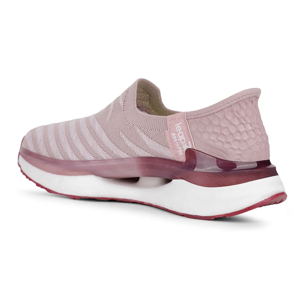 Leap7x Sports Peach Walking Shoes For Women CHELSY-2 By Liberty Multi-functional lining