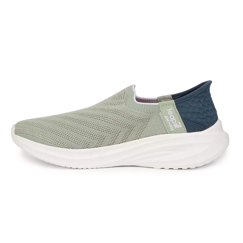 Leap7x Sports Sea Green Walking Shoes For Women EAZY-W6 By Liberty Daily Commuting Shock-absorbent flexibility