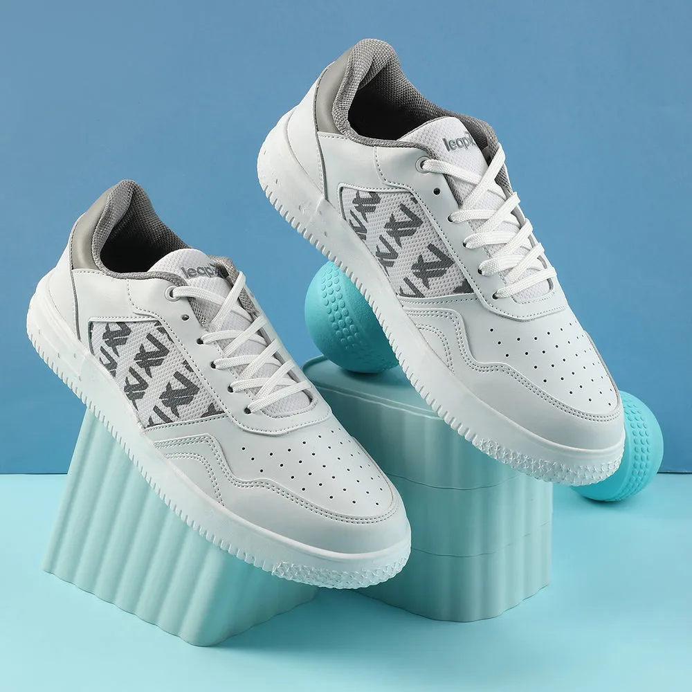 Enhanced Performance Leap7x White Casual Lacing Sneakers For Men SNOOKIS By Liberty