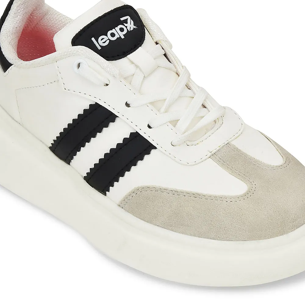 Leap7x White Casual Sneakers For Women BELEXI-1E By Liberty Agile Fit