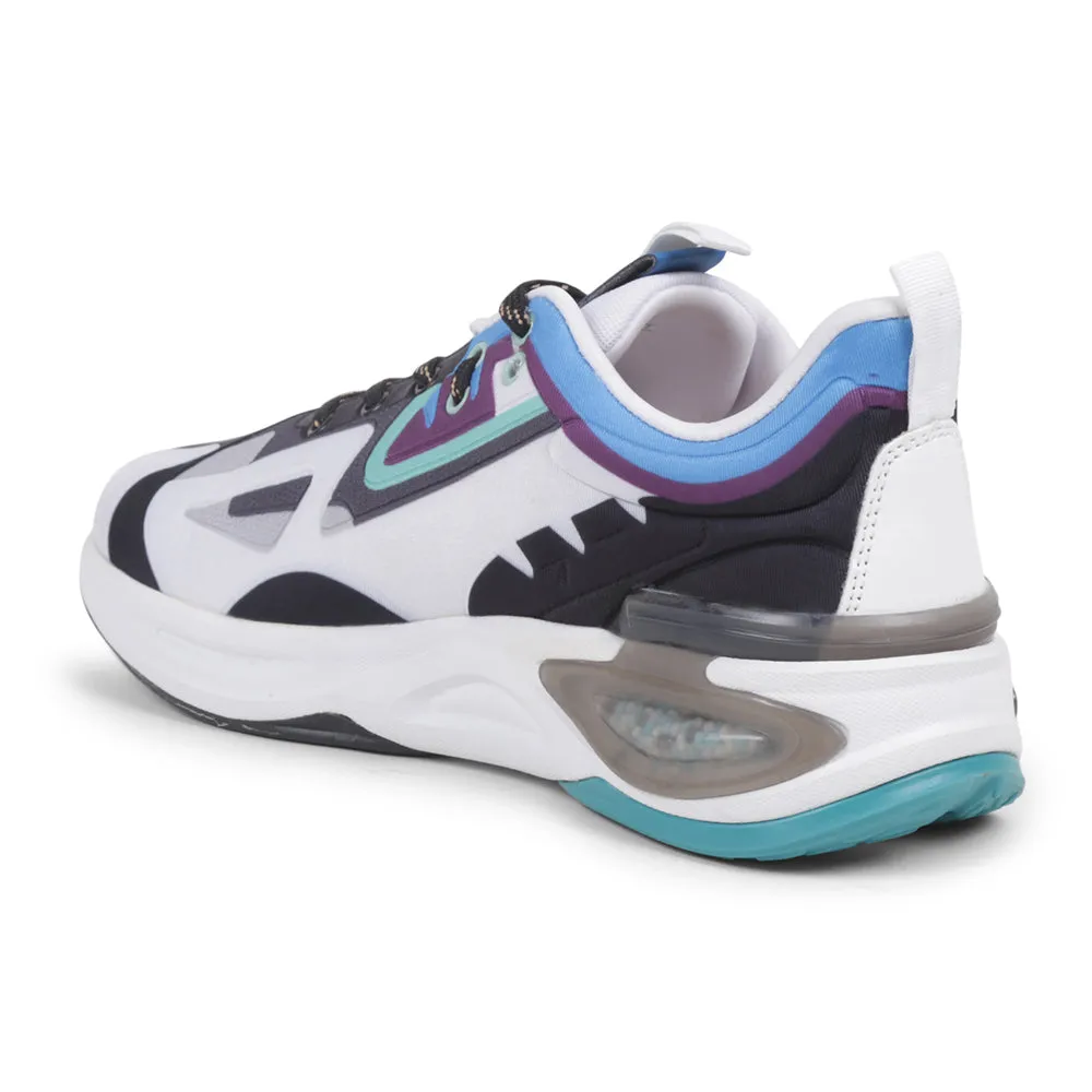 Heat Dissipation Technology Leap7x White Sports Lacing Running Shoes For Men HANOVER-1 By Liberty