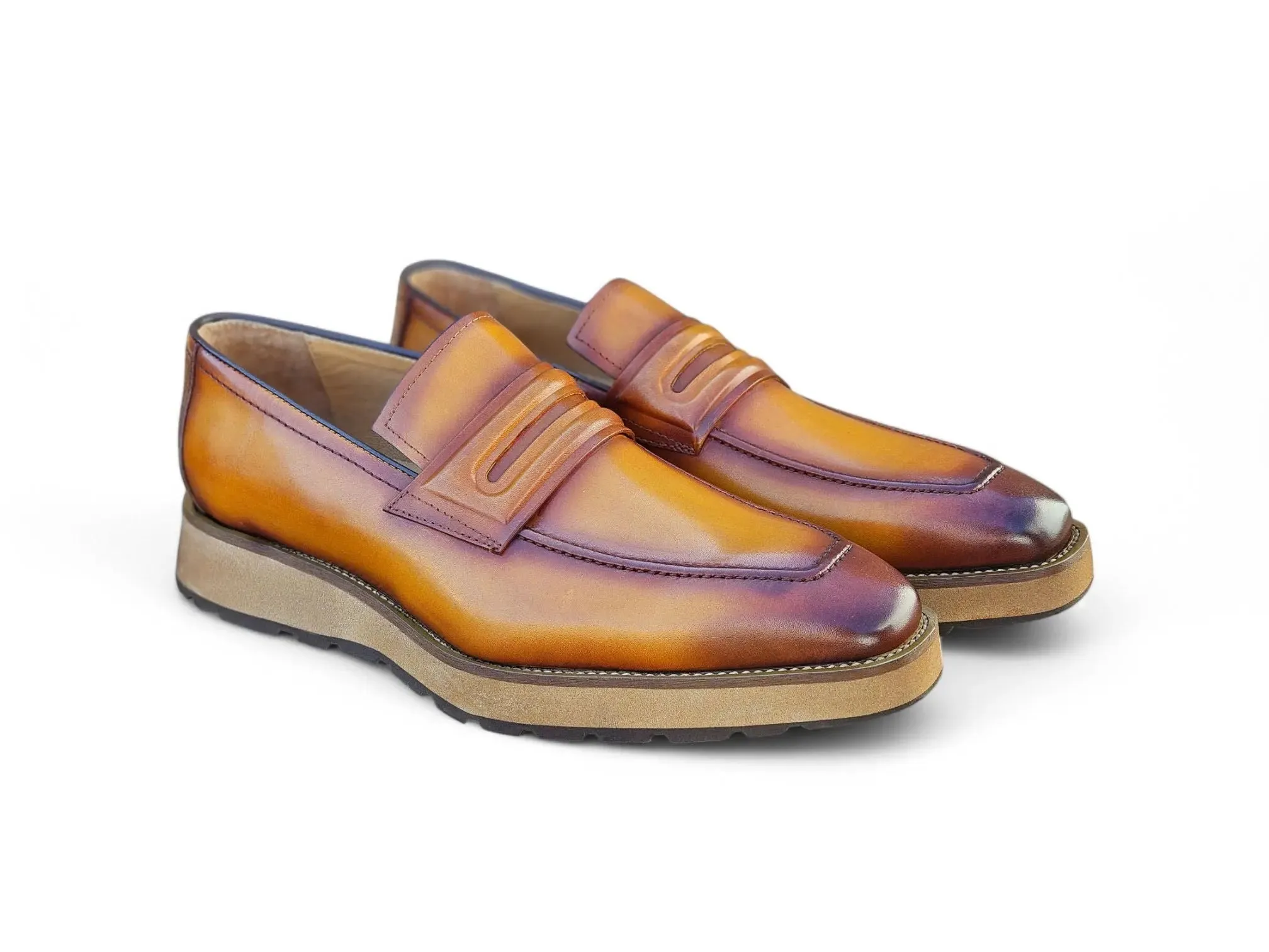Long Path Safe Sure Leather Penny Loafer in Chunky Sole