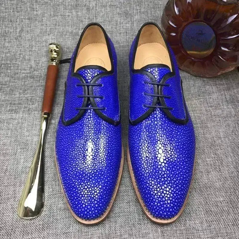 Crocodile Shoes Lizard Leather Lace-Up Shoes For Men Smile Time Wedding Mood