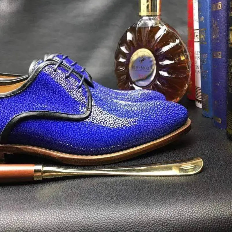 Library Mood Crocodile Shoes Lizard Leather Lace-Up Shoes For Men