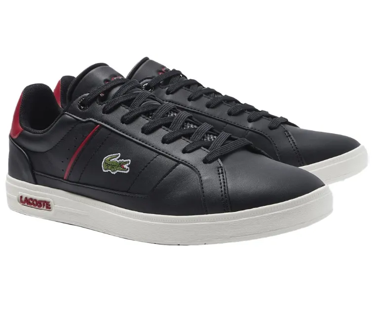Men's Lacoste Europa Pro 222 1 (Black/Red) rainy day running shoe state