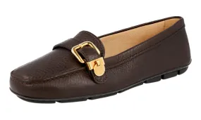 Shady Path Prada Women's Brown Leather Loafers 1DD009