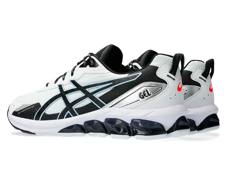 Mens Asics Gel Quantum 180 LS 5 (White/Black) running in a desert oasis area shoes Quick   Dry