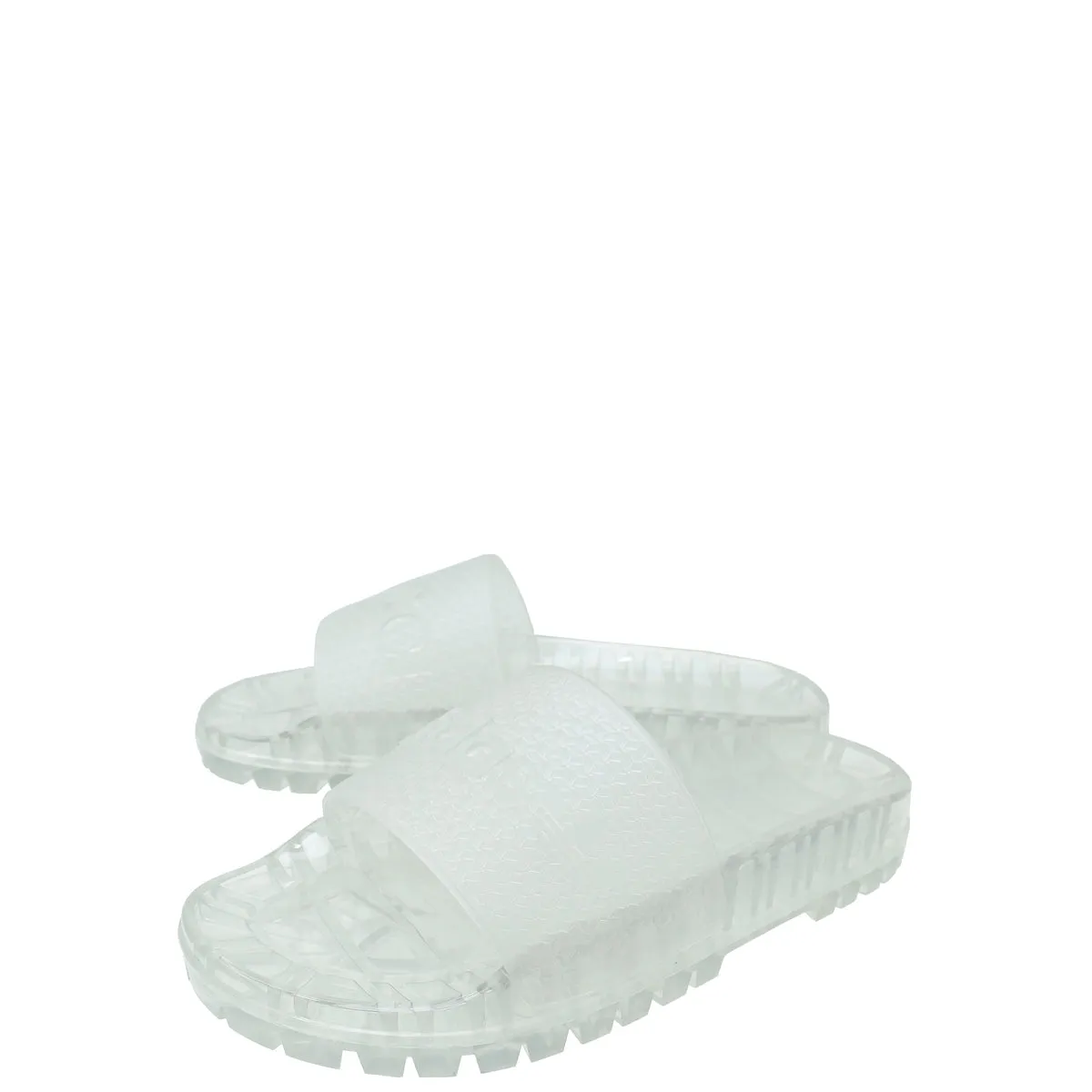 Foot Daily Gucci Clear x Adidas Adilette Rubber Slides 8