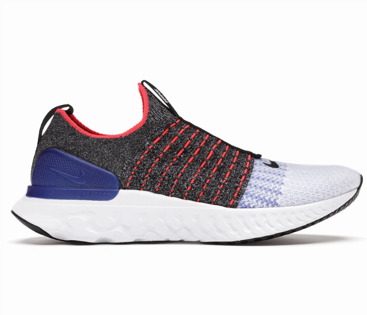 Men's Nike React Phantom Run (White/Red/Racer Blue) Multi Density Foam evening runner shoes