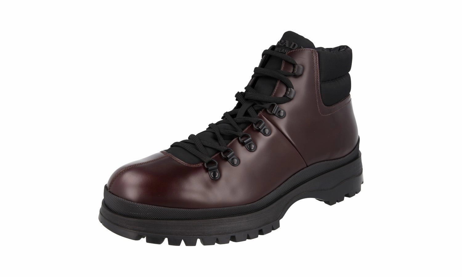 Versatile Wear Office Wear Prada Men's Brown Leather Brixxen Half-Boot 2TE179