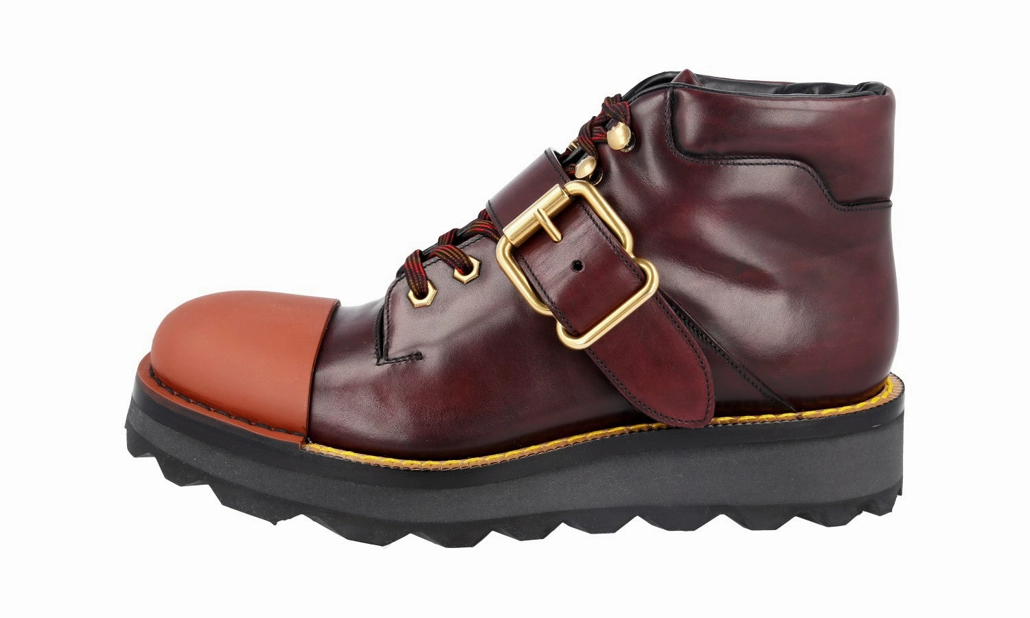 Timeless Wear Street Comfort Prada Men's Brown welt-sewn Leather Half-Boot 2TG110