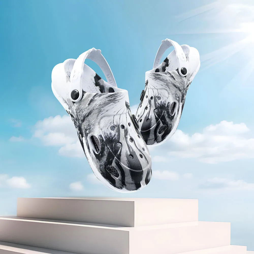 Lucy & Luke Black Slingback Clogs For Kids ALEX-02E By Liberty Beach Fit Slip