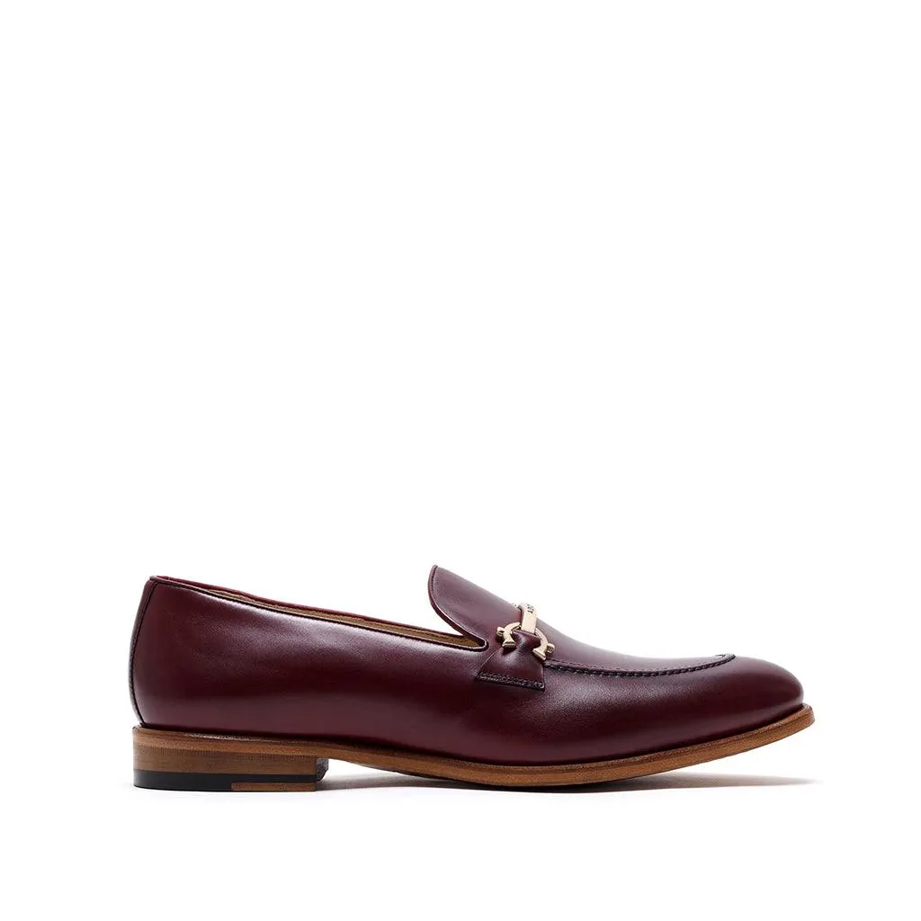 Burgundy Calf Horsebit Loafer Stylish Slip-Ons