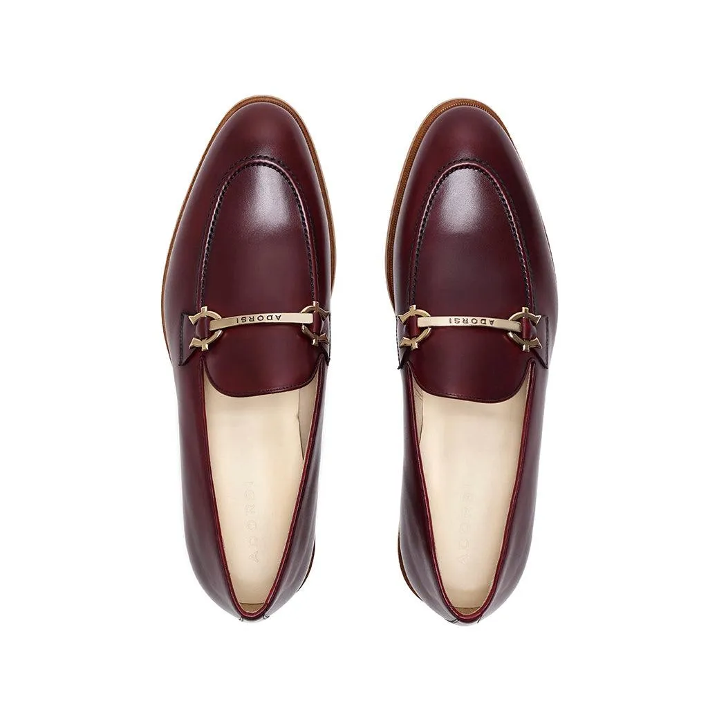 portable Burgundy Calf Horsebit Loafer