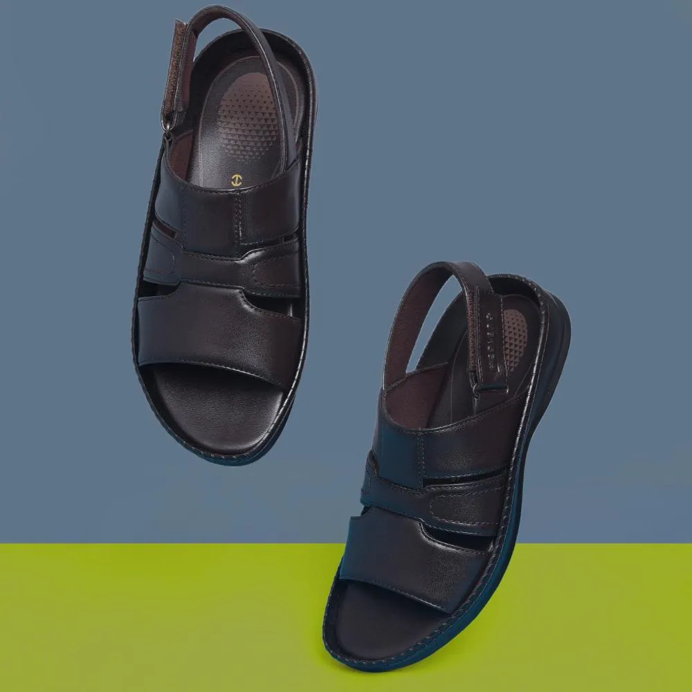 Elegant Summer Footwear Coolers By Liberty COOL99-90 Mens Brown Formal Sandal