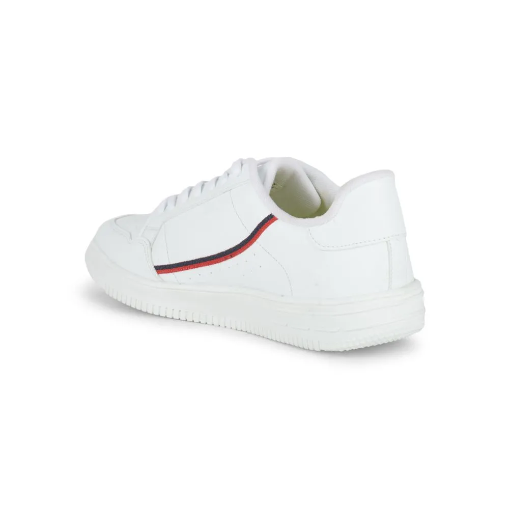 Gliders White Lacing Sneakers For Men SNK-701 By Liberty Foot Freedom