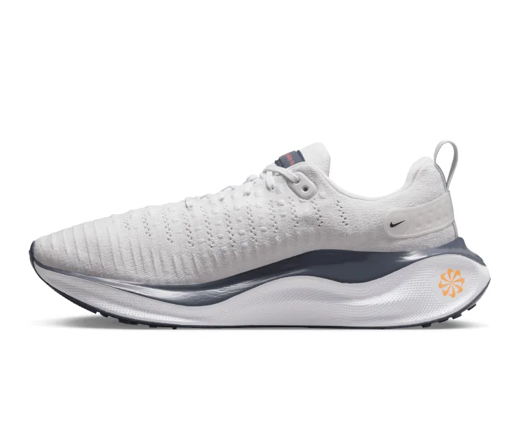 Men??s Nike React Infinity Run 4 (Platinum/Total Orange) Smooth Outsole off - road shoes