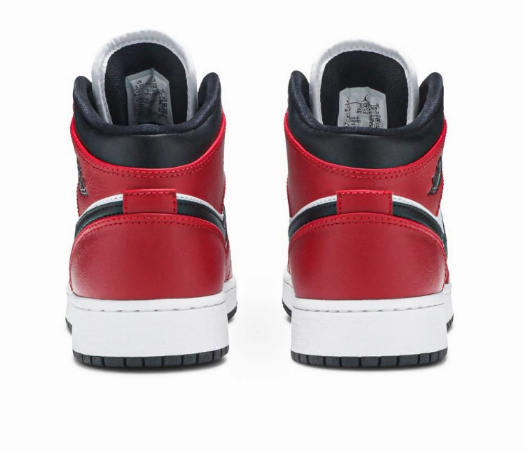 Men's Nike Air Jordan 1 Mid (Chicago Black Toe) Supportive Bold Design