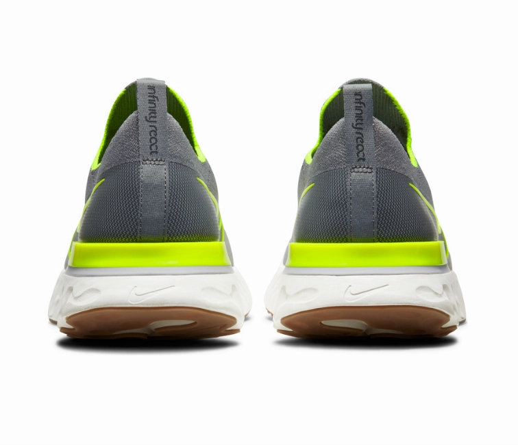anti - microbial - treatment shoes Men's Nike React Infinity Run FK (Particle Grey/Volt)