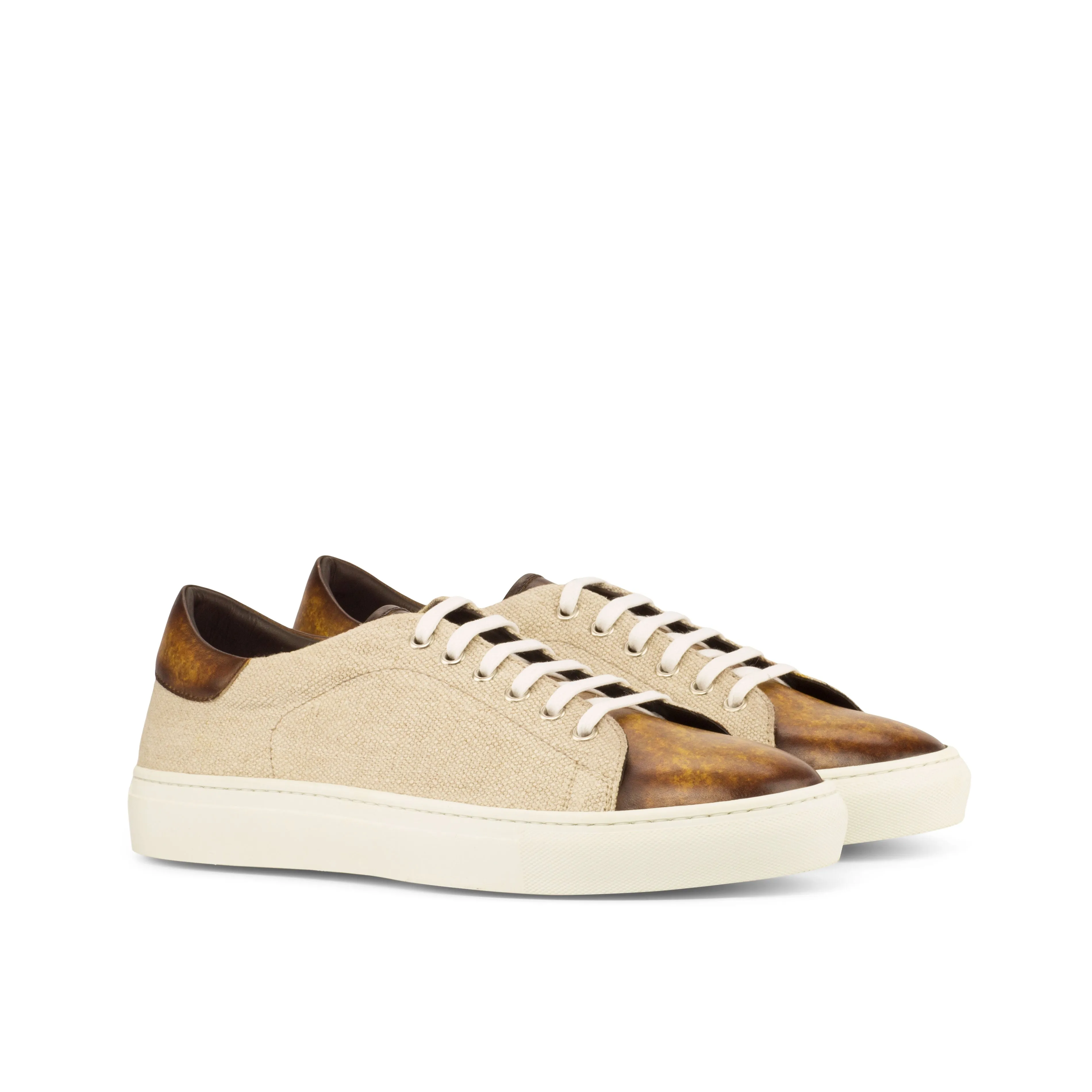 Crosswalk Use Casual Touch Linen & Patina Classic Trainers