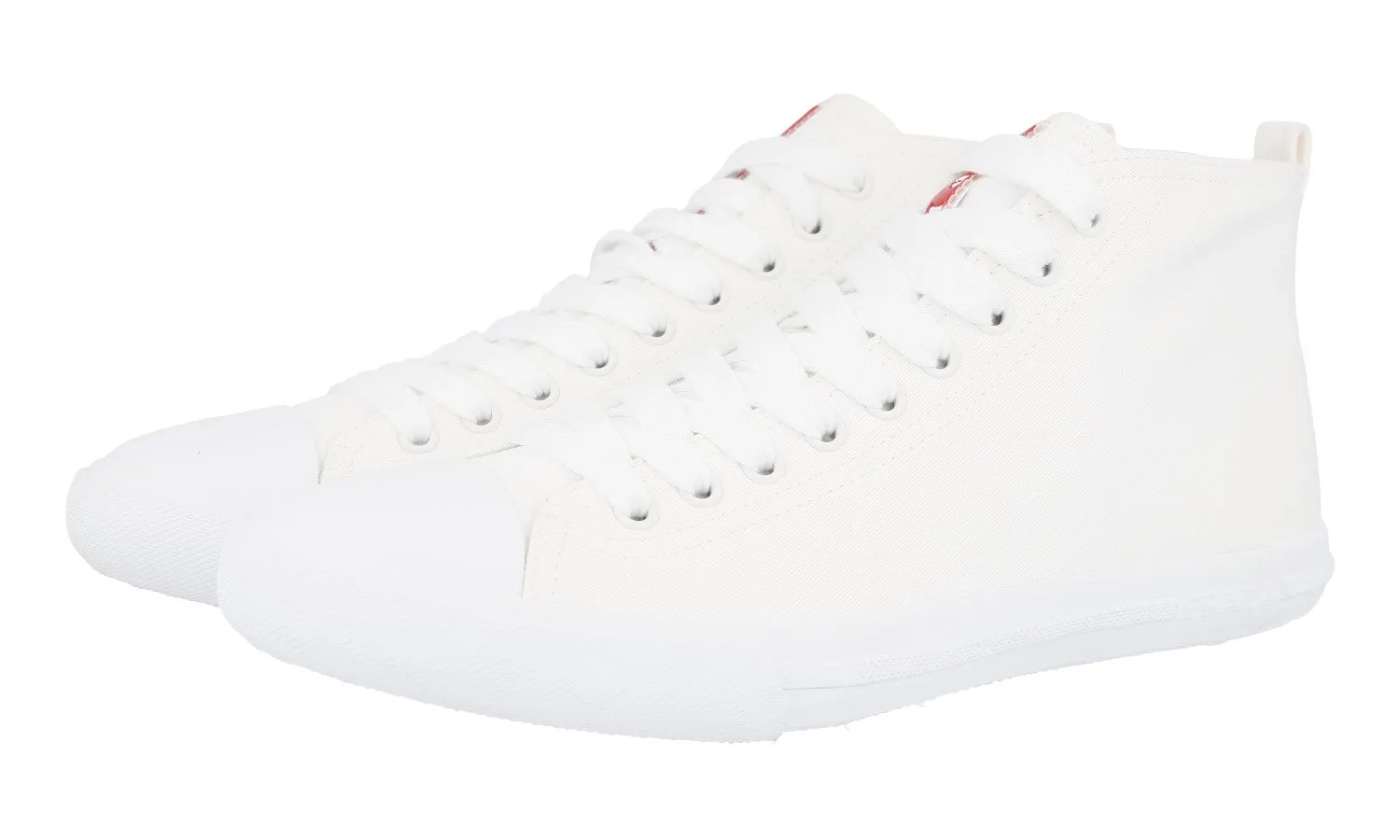 Comfortable Sockliner Crisp Look Prada Men's White High-Top Sneaker 4T2583