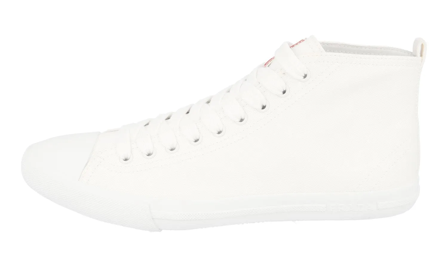 Prada Men's White High-Top Sneaker 4T2583 Comfortable Back