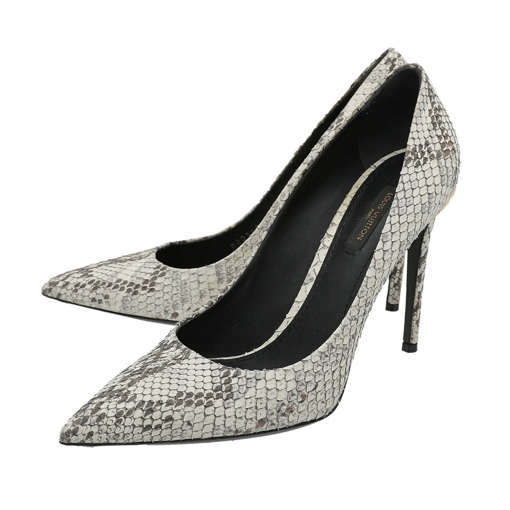 Louis Vuitton Bicolor Python Eyeline Pump 39.5 Lightweight Design
