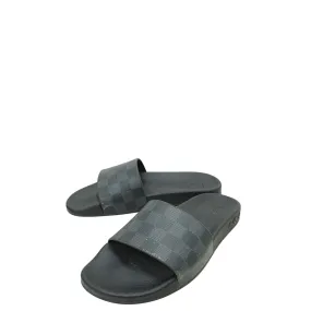 Louis Vuitton Bicolor Rubber Graphite Waterfront Mules 6.5 Feather Light Long Distance