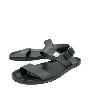 Anti Odor Outdoor Explorers Everywhere Fit Louis Vuitton Black Flat Sandal 8