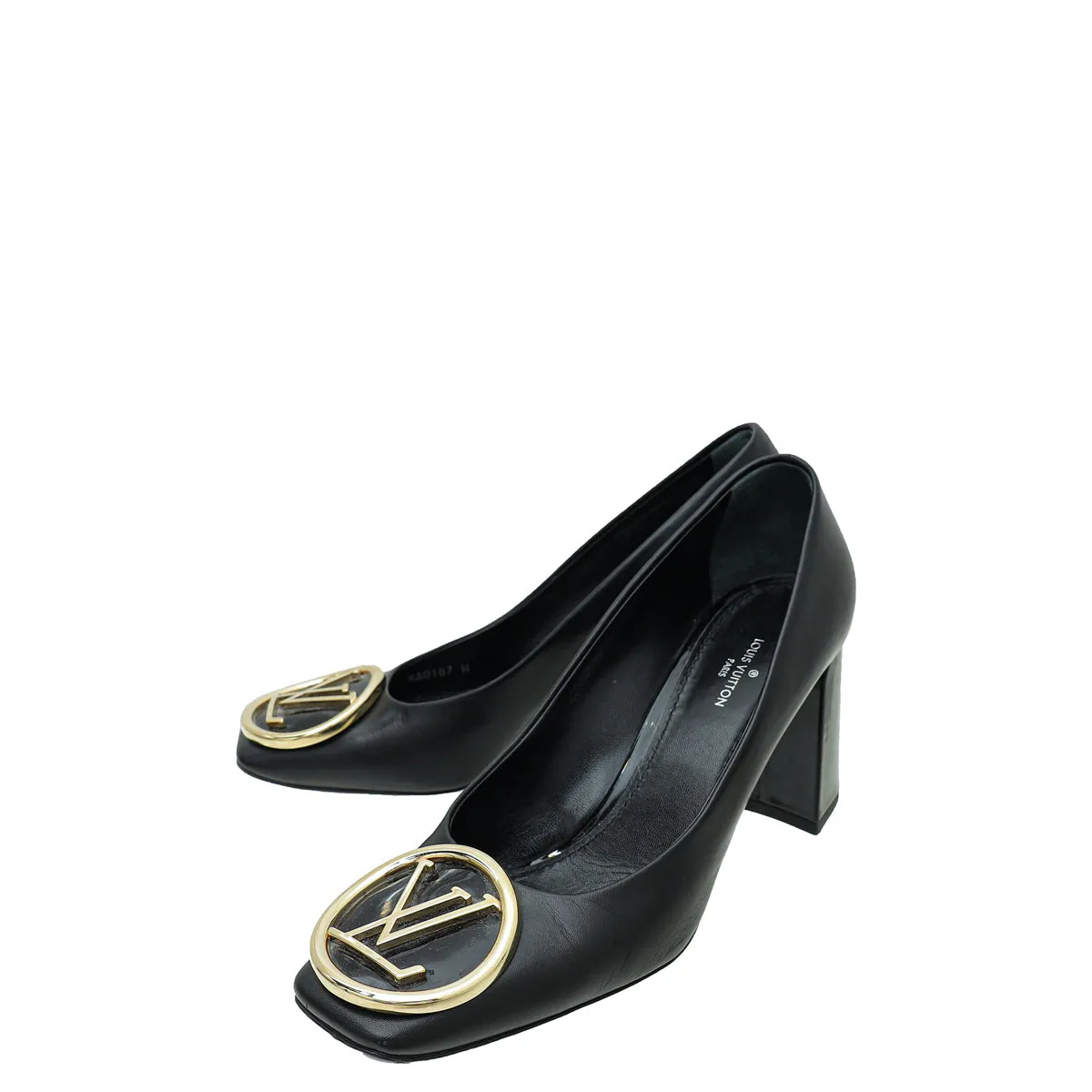 Slim Form Louis Vuitton Black Madeleine Pumps 36