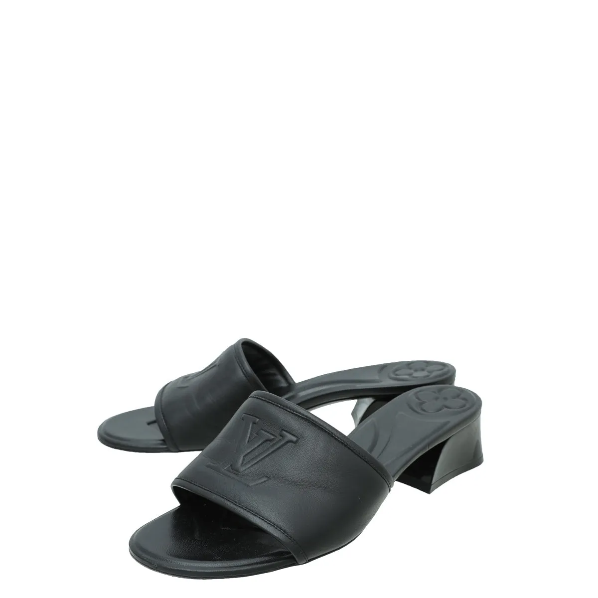 Louis Vuitton Black Magnetic Mules 40 Park Day Dust Free