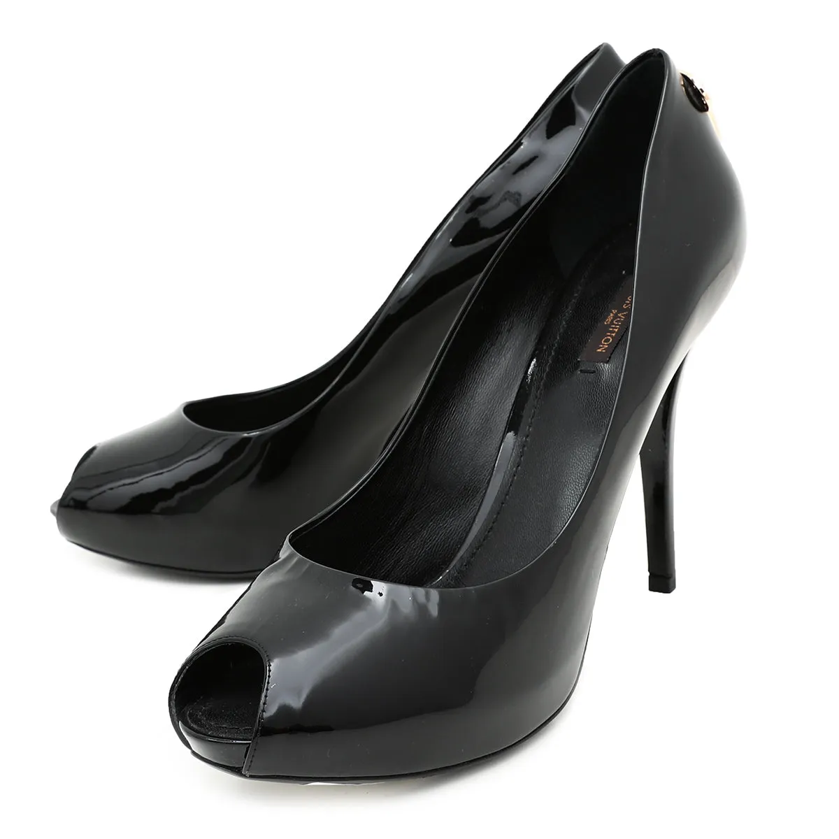 Louis Vuitton Black Oh Really Peep Toe Pumps 42 Heritage Line Play Hard