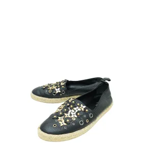 Work Base Mom Fit Louis Vuitton Black Tropical Bloom Espadrille 38