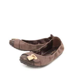 Spanish Bold City Bright Louis Vuitton Brown Monogram Iridescent Lucky Ballerina Flats 35