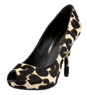 Louis Vuitton Leopard Oh Really Pumps 38 Breathable Daily Walk Sea Breeze