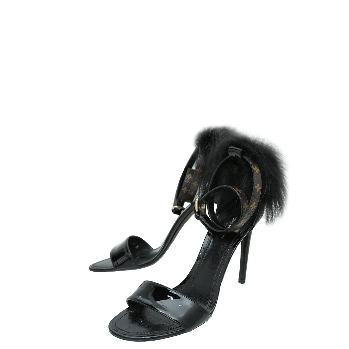 Hot Pick Swift Path Louis Vuitton Monogram Black Call Back Sandals 37
