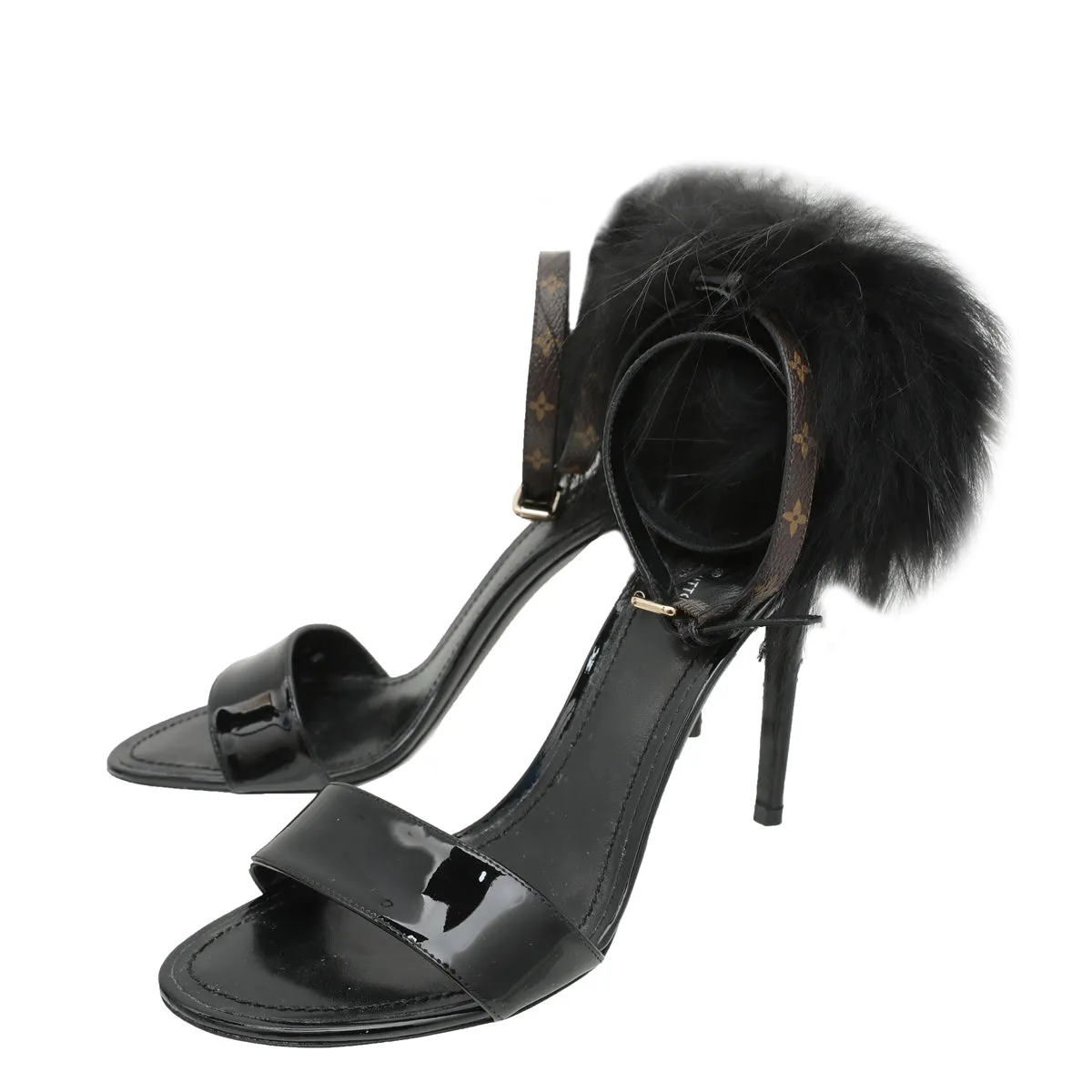 Hot Day Dance Mode Louis Vuitton Monogram Black Call Back Sandals 38