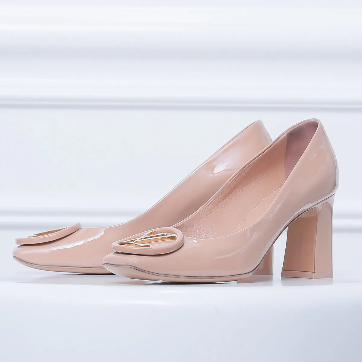 Louis Vuitton Nude Madeleine Square Toe Pump 37 Supportive Year Trust
