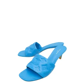 Louis Vuitton Royal Blue Monogram Embossed Revival Mules 38 Skin Fresh