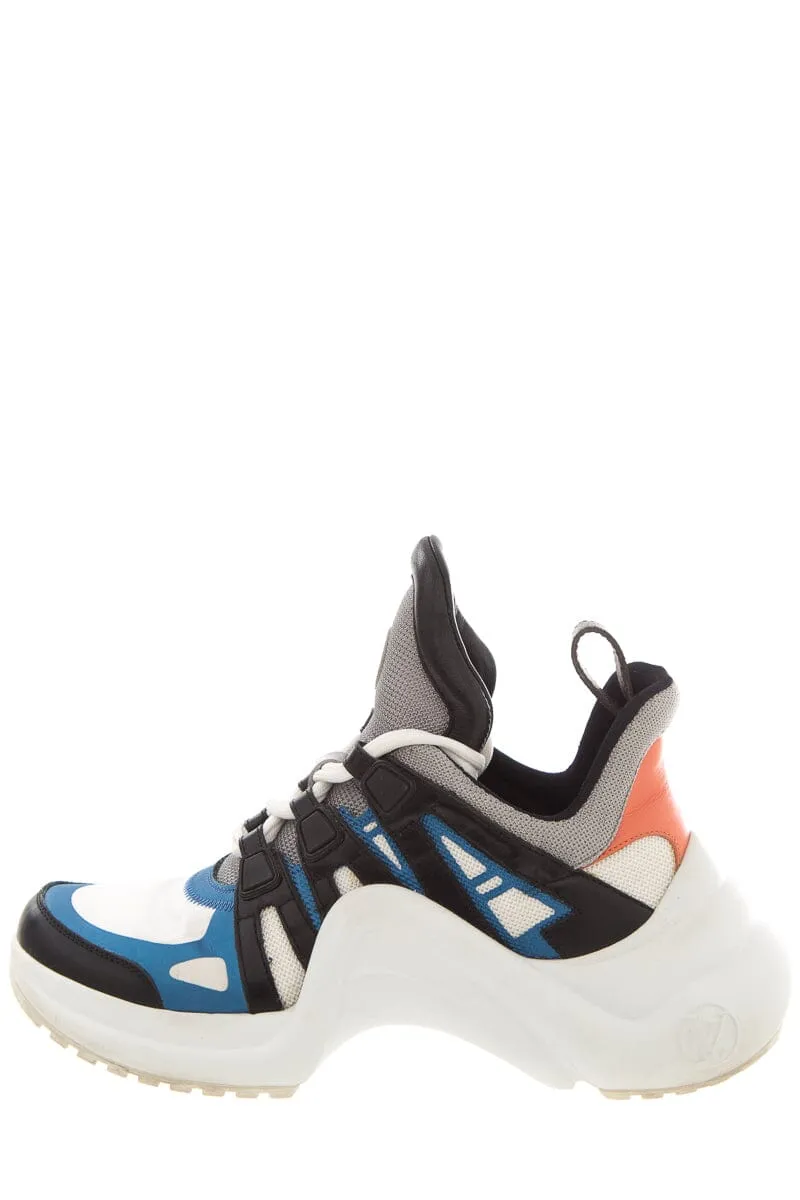 Louis Vuitton White & Blue Archlight Sneakers SZ 37 Icon Edge