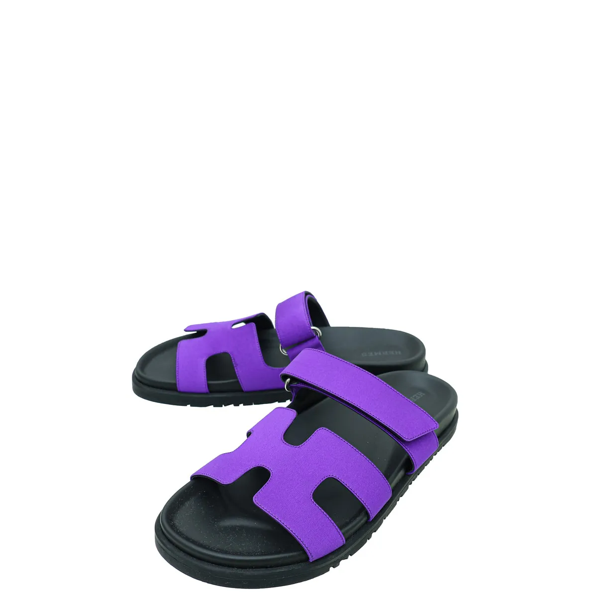 Hermes Purple Satin Chypre Sandal 38 Leather Upper