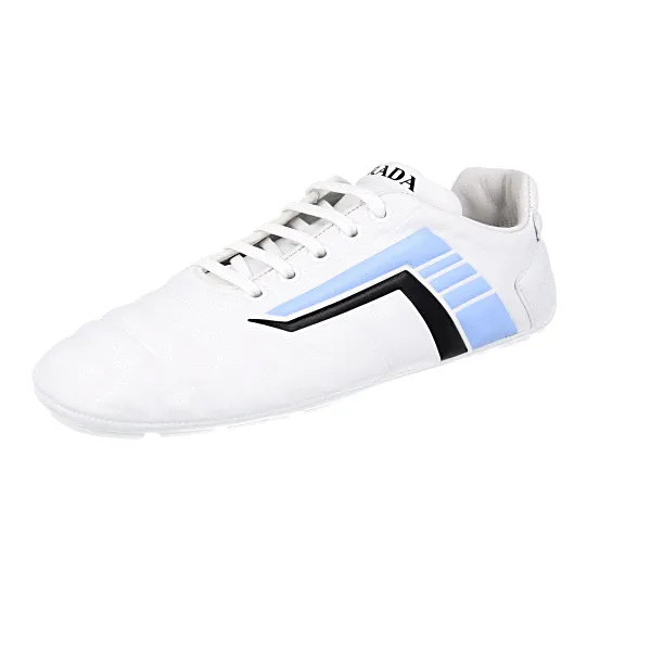 Ergonomic Build Prada Women's White Leather Sneaker 1E505M