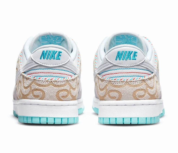 Men's Nike Dunk Low Retro SE (BarberShop) running in a beach area shoes
