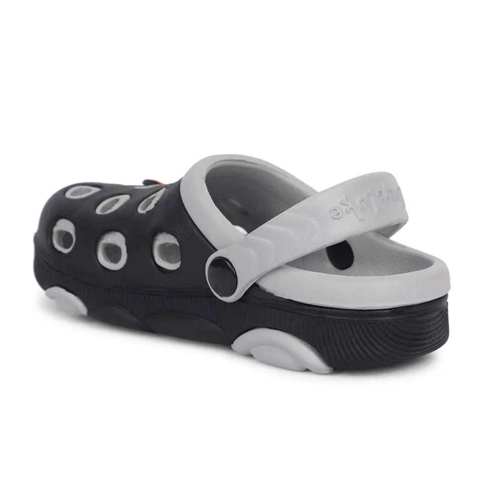 Training Ready Stylish Footwear Lucy & Luke Black Casual Slingback Clogs For Kids LPMXT-823 By Liberty