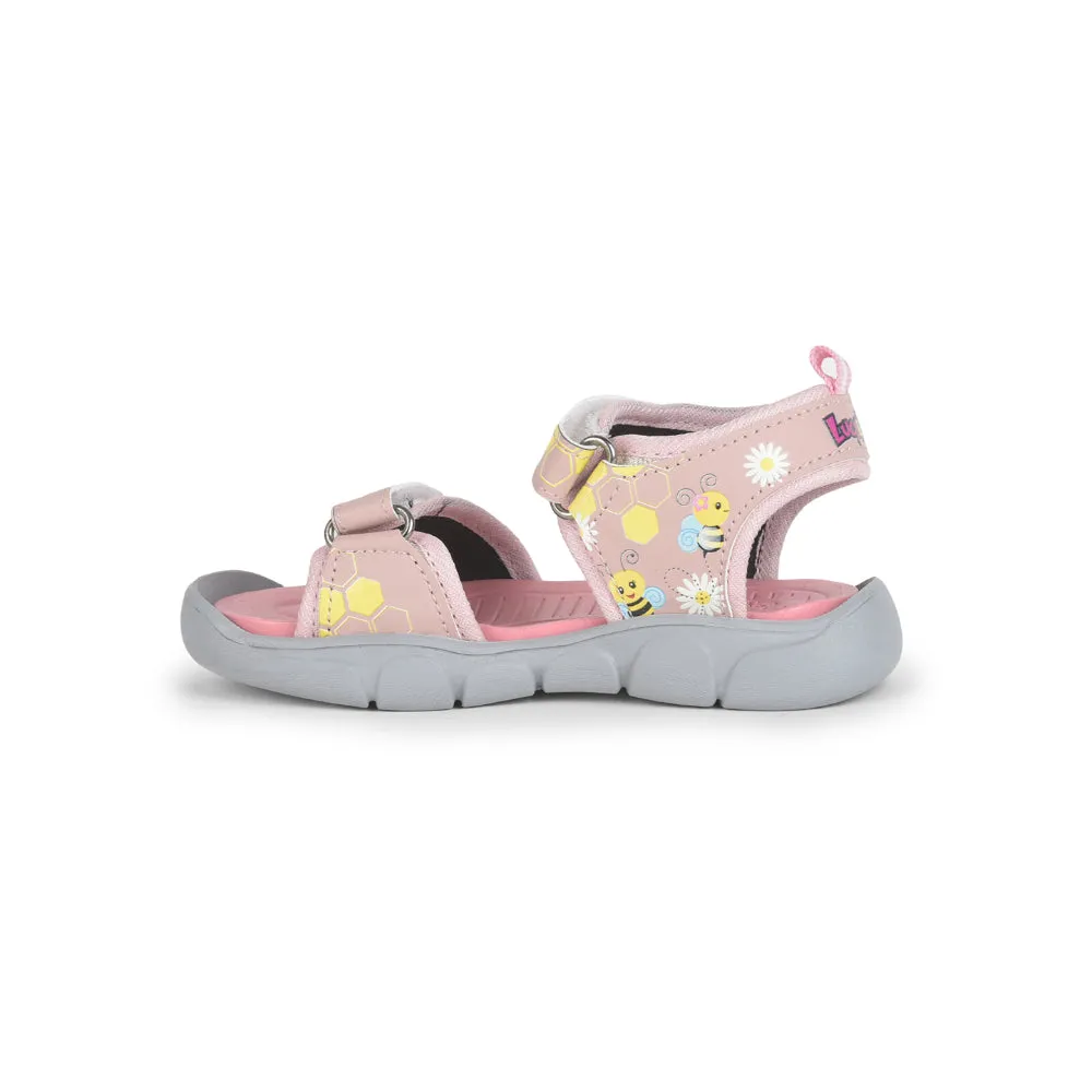 Lucy & Luke Casual Pink Sandal For Kids FLYNN-41 By Liberty Nude Calm