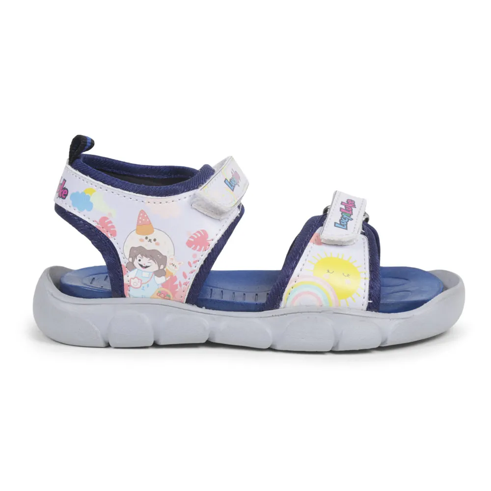 Toe Protection Lucy & Luke Casual Sky Blue Sandal For Kids FLYNN-41 By Liberty