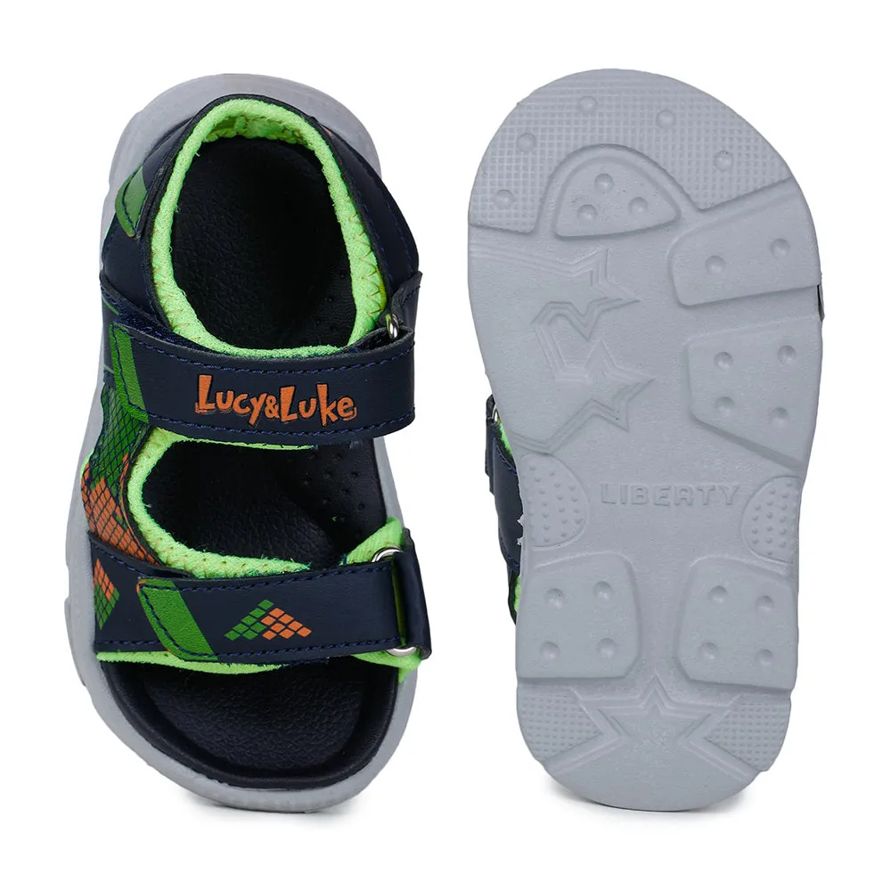 Slip Resistant Lite Wear Lucy & Luke (Green) Casual Sandal For Kids RICKY-6 By Liberty