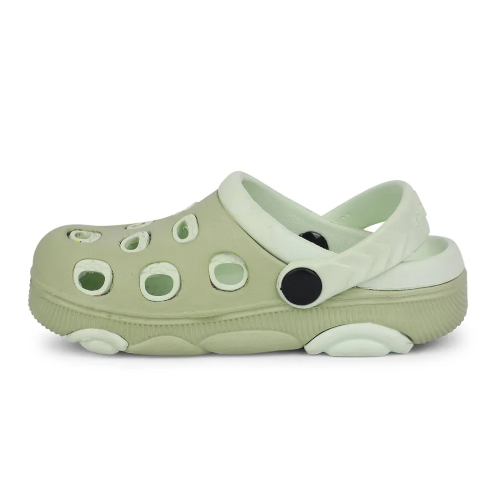 Lucy & Luke Green Casual Slingback Clogs For Kids LPMXT-823 By Liberty MultiDirectional