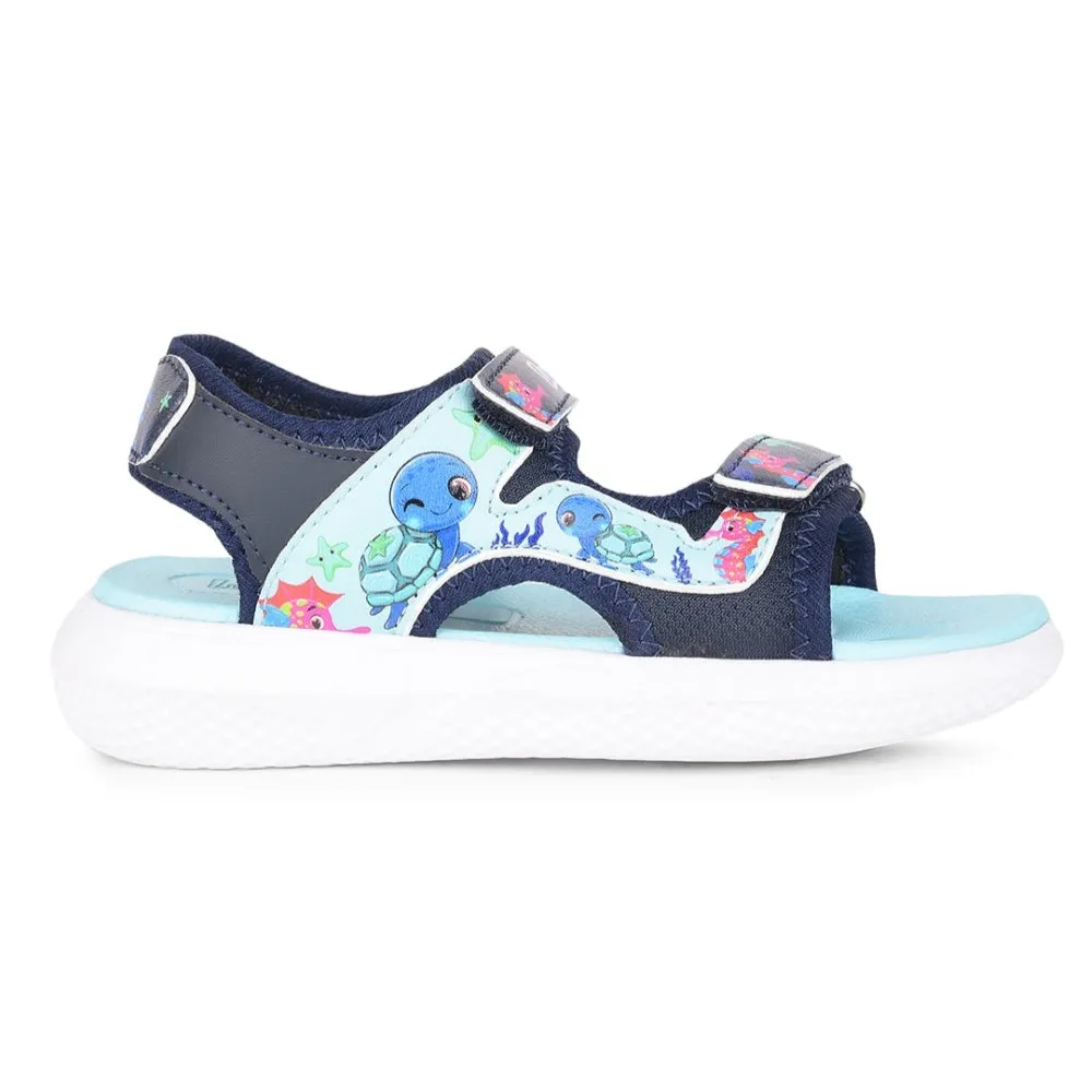 Lucy & Luke  Navy Blue Casual Sandal For Kids HIPPO-51 By Liberty Comfortable Sole Footwear for Summer